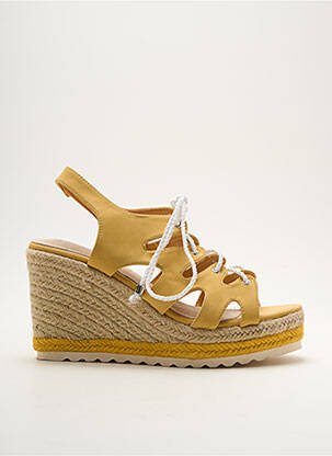 Espadrilės amortizuojančios pado tipas 10 cm ir daugiau aukštakulniai geltona CASSIS COTE D'AZUR moteris