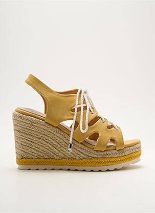 Espadrilės amortizuojančios pado tipas 10 cm ir daugiau aukštakulniai geltona CASSIS COTE D'AZUR moteris
