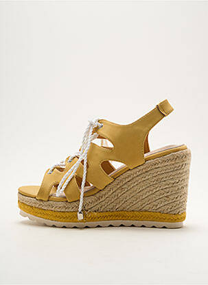 Espadrilės amortizuojančios pado tipas 10 cm ir daugiau aukštakulniai geltona CASSIS COTE D'AZUR moteris