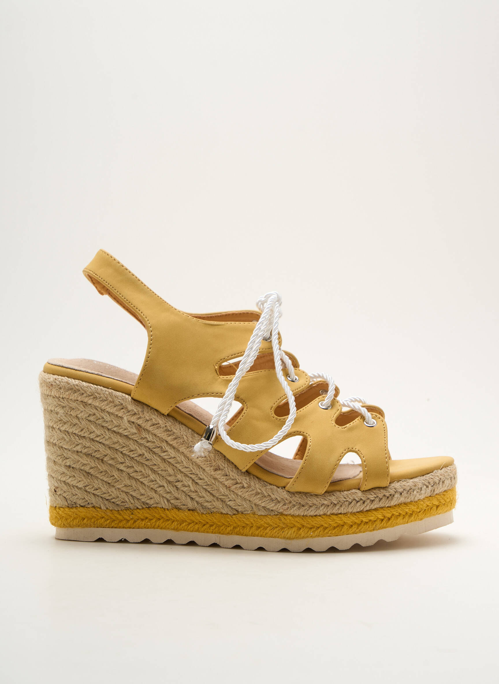Espadrilės šnervių uždarymas 10 cm ir daugiau aukštakulniai geltona CASSIS COTE D'AZUR moteris