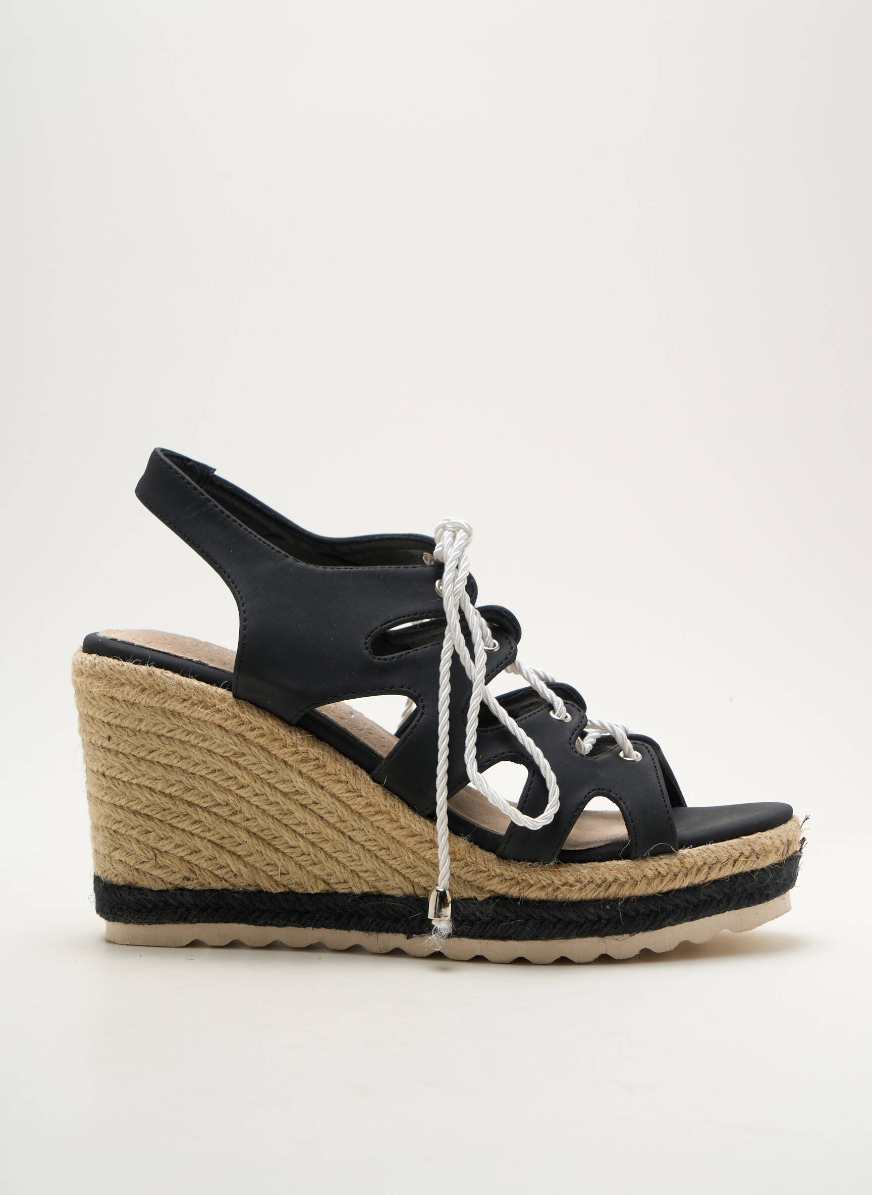 Espadrilės šnervių uždarymas 10 cm ir daugiau aukštakulniai juodas CASSIS COTE D'AZUR moteris