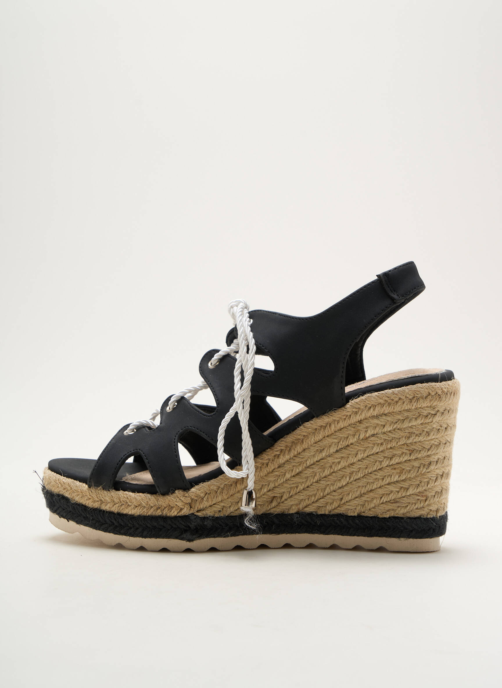 Espadrilės šnervių uždarymas 10 cm ir daugiau aukštakulniai juodas CASSIS COTE D'AZUR moteris