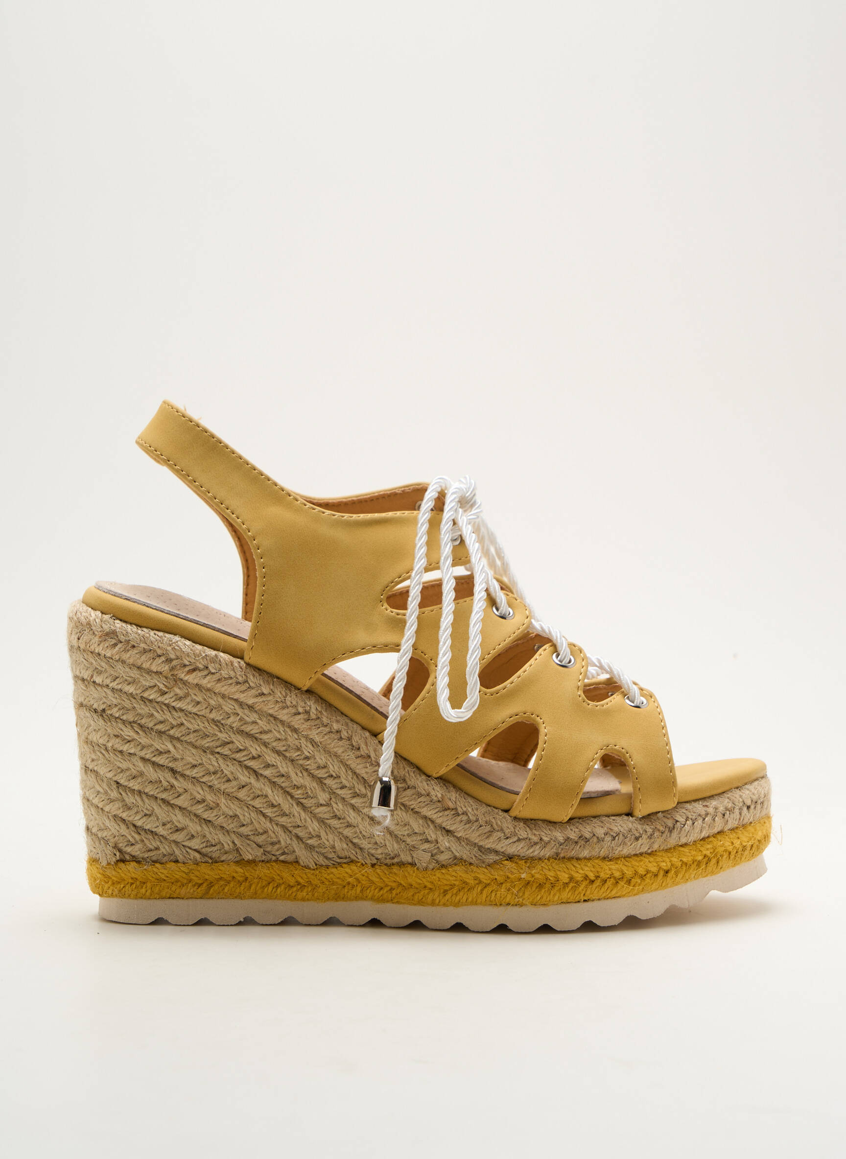 Espadrilės šnervių uždarymas 10 cm ir daugiau aukštakulniai geltona CASSIS COTE D'AZUR moteris