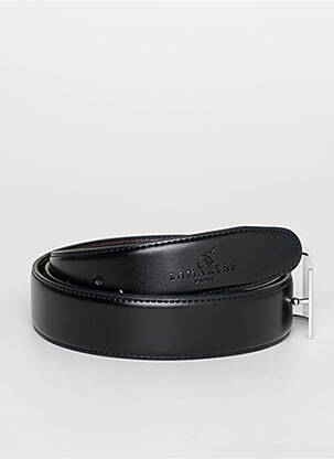 Diržas užsegimas su perforuotu smaigaliu juodas LAMARTHE vyras