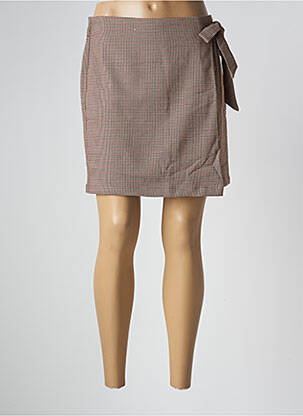 Trumpas sijonas aukšta talija rudas LA PETITE ETOILE moteris