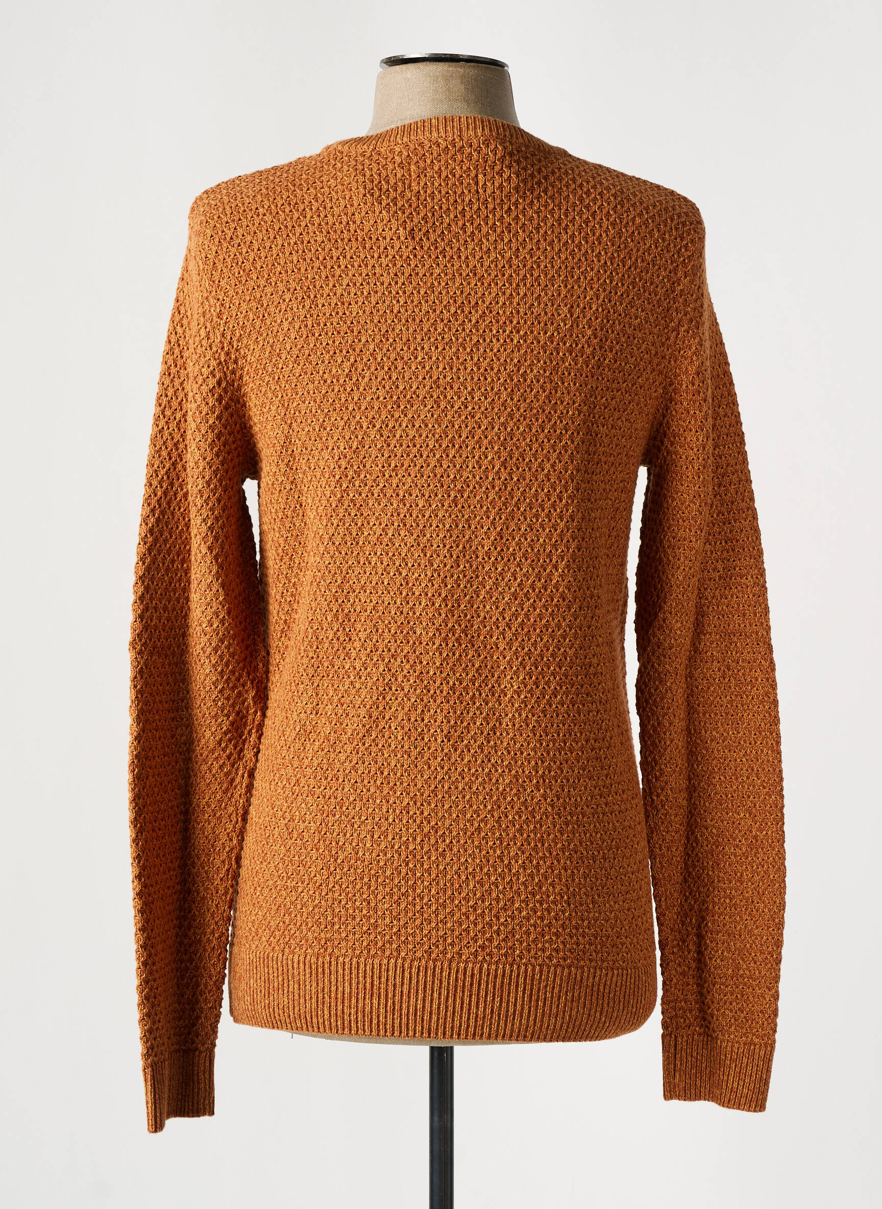 Megztinis chinamas audinys ilgos rankovės rudas JACK & JONES vyras
