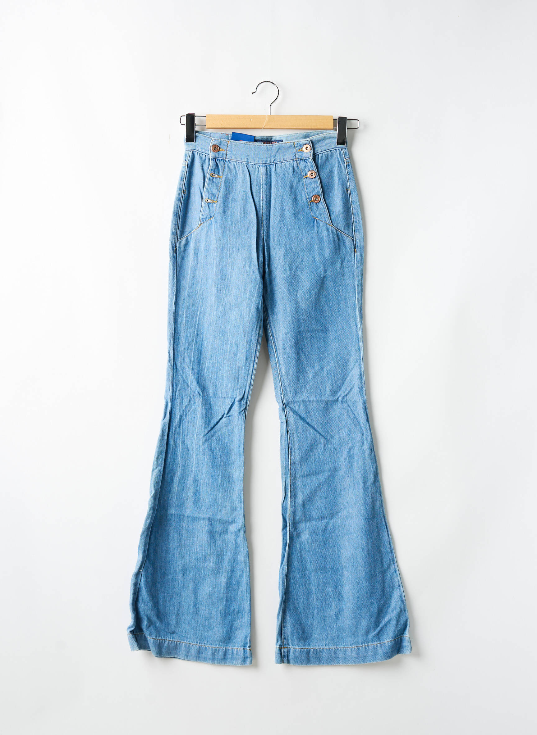 Flare tipo džinsai aukšta talija aukšta talija mėlyna TRUSSARDI JEANS moteris