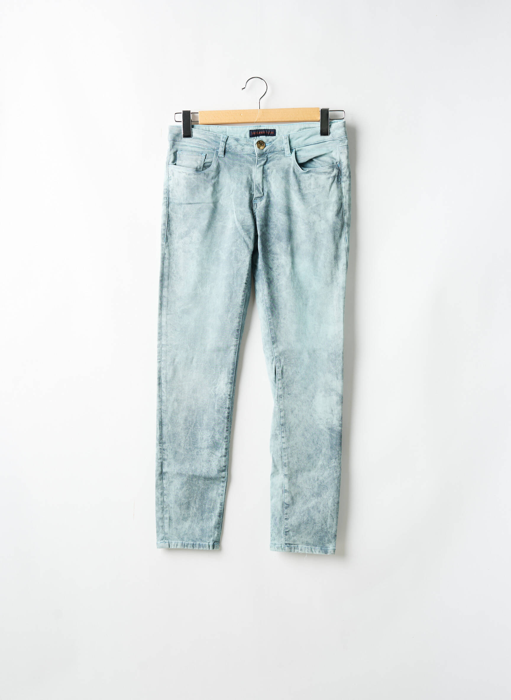 Lieknos kelnės lieknas normala dydis mėlyna TRUSSARDI JEANS moteris