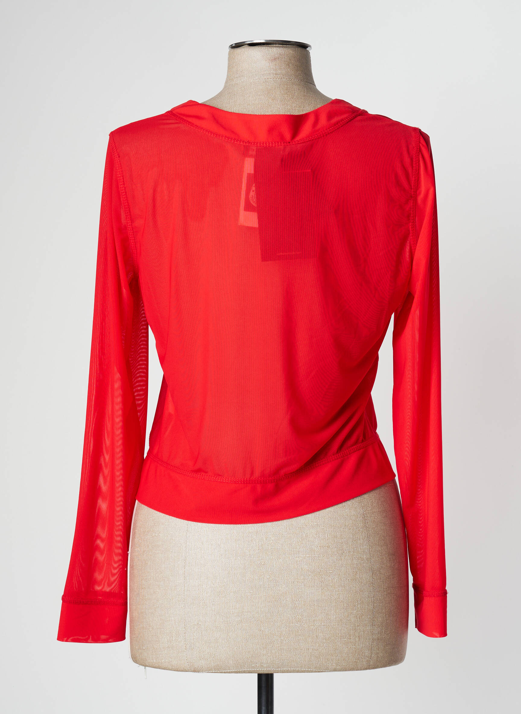 Bolero satino efektas raudona NATHALIE CHAIZE moteris
