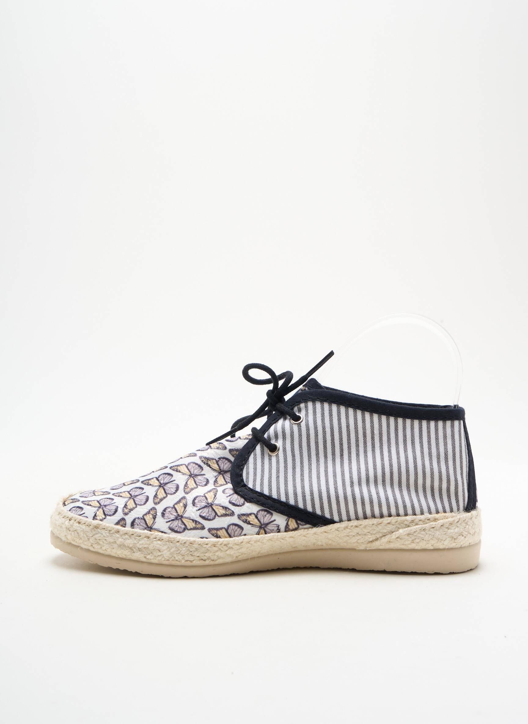 Espadrilės šnervių uždarymas plokščias kulnas iki 3 cm baltas IPPON VINTAGE moteris