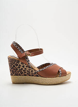Espadrilės satino audinys kulnas nuo 7 iki 9 cm rudas ELIZABETH STUART moteris