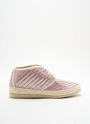 Espadrilės satino audinys plokščias kulnas iki 3 cm rožinė IPPON VINTAGE moteris