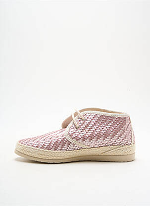 Espadrilės satino audinys plokščias kulnas iki 3 cm rožinė IPPON VINTAGE moteris
