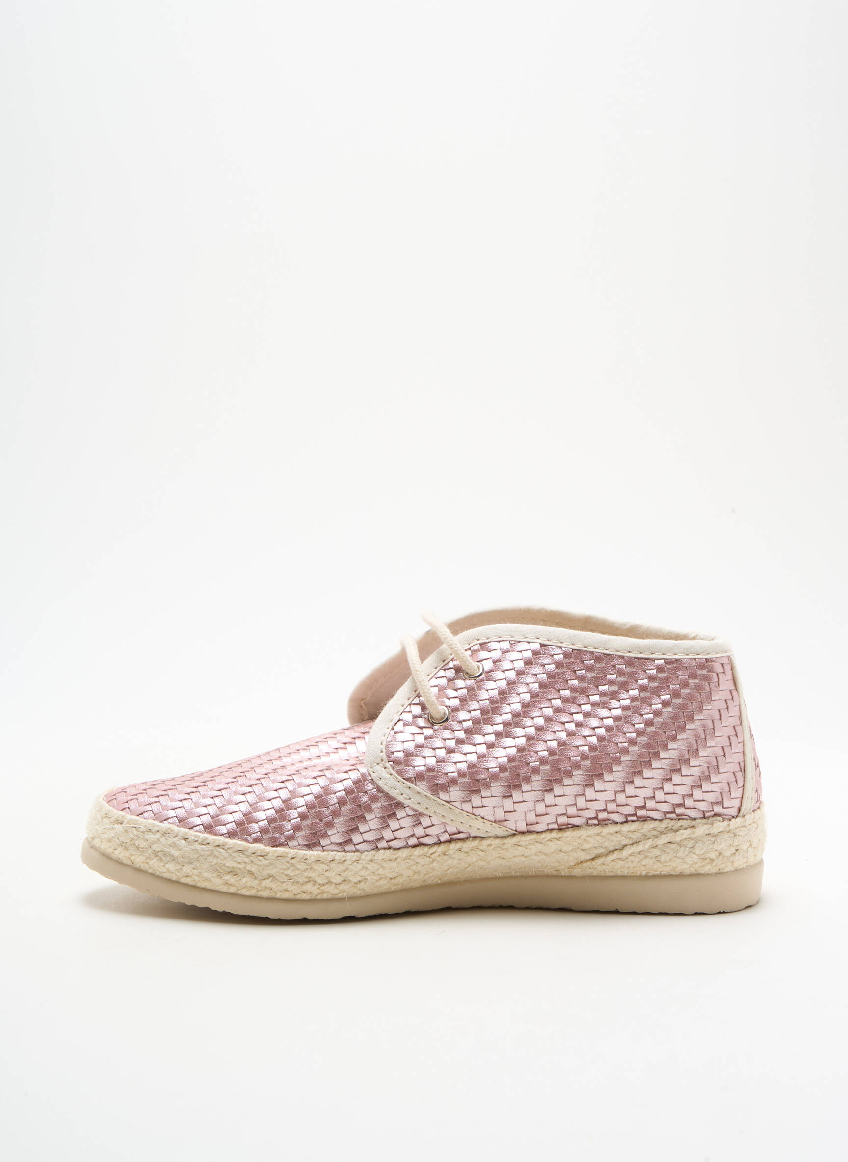 Espadrilės satino audinys plokščias kulnas iki 3 cm rožinė IPPON VINTAGE moteris