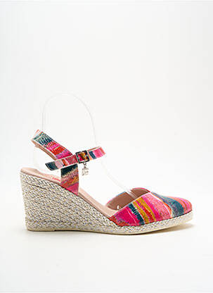 Espadrilės satino audinys kulnas nuo 7 iki 9 cm rožinė JOSE SAENZ moteris