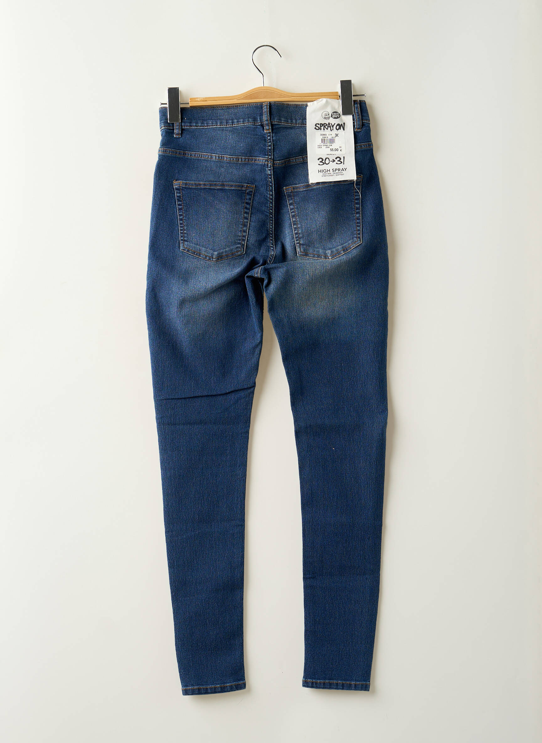 Lieknos džinsai aukšta talija aukšta talija mėlyna CHEAP MONDAY moteris
