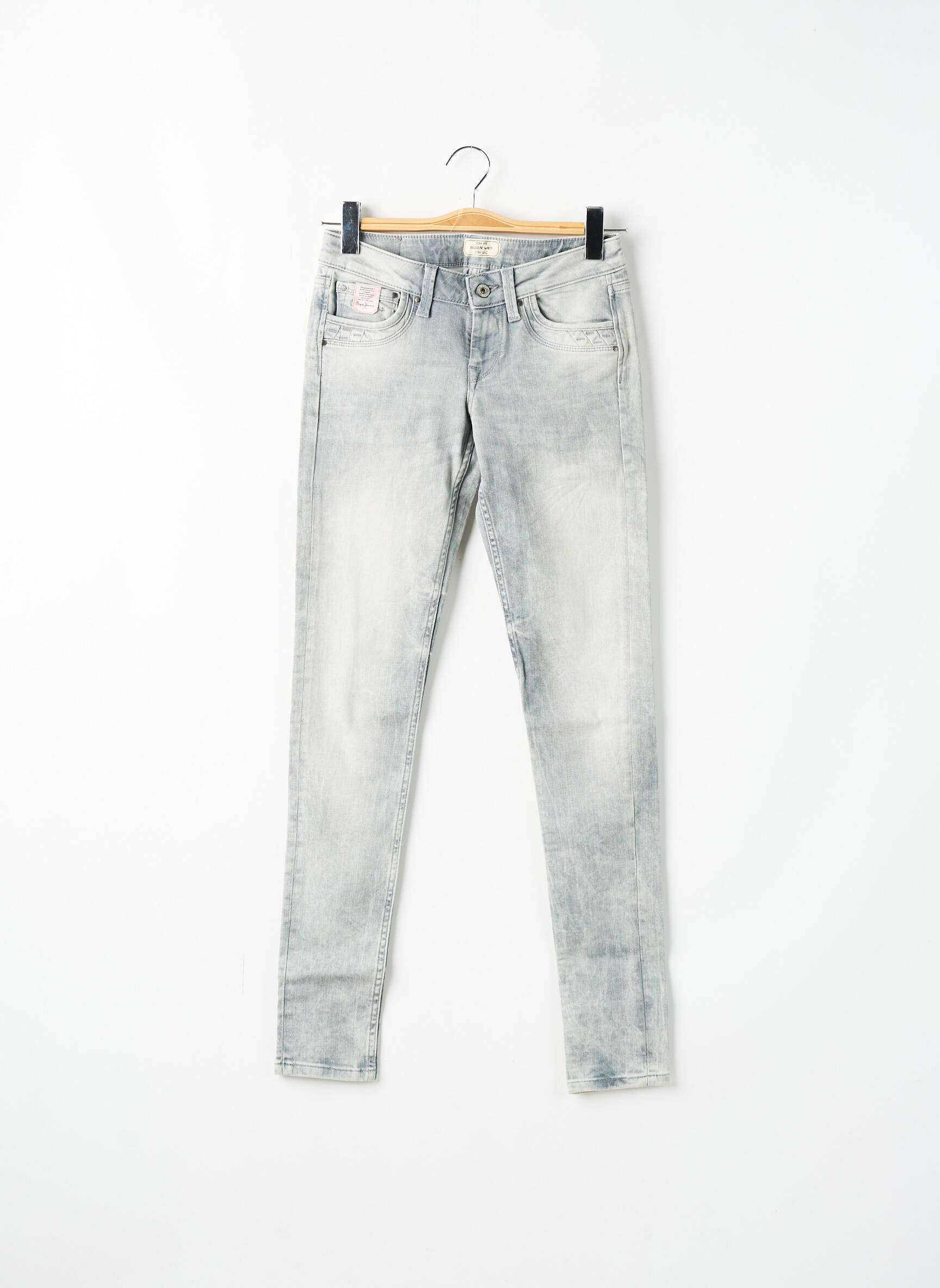 Lieknos džinsai maža dydžio maža dydžio pilka PEPE JEANS moteris