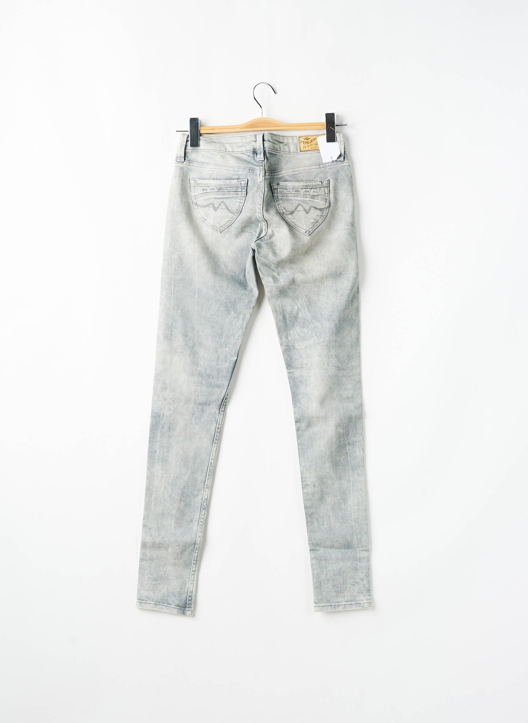 Lieknos džinsai maža dydžio maža dydžio pilka PEPE JEANS moteris
