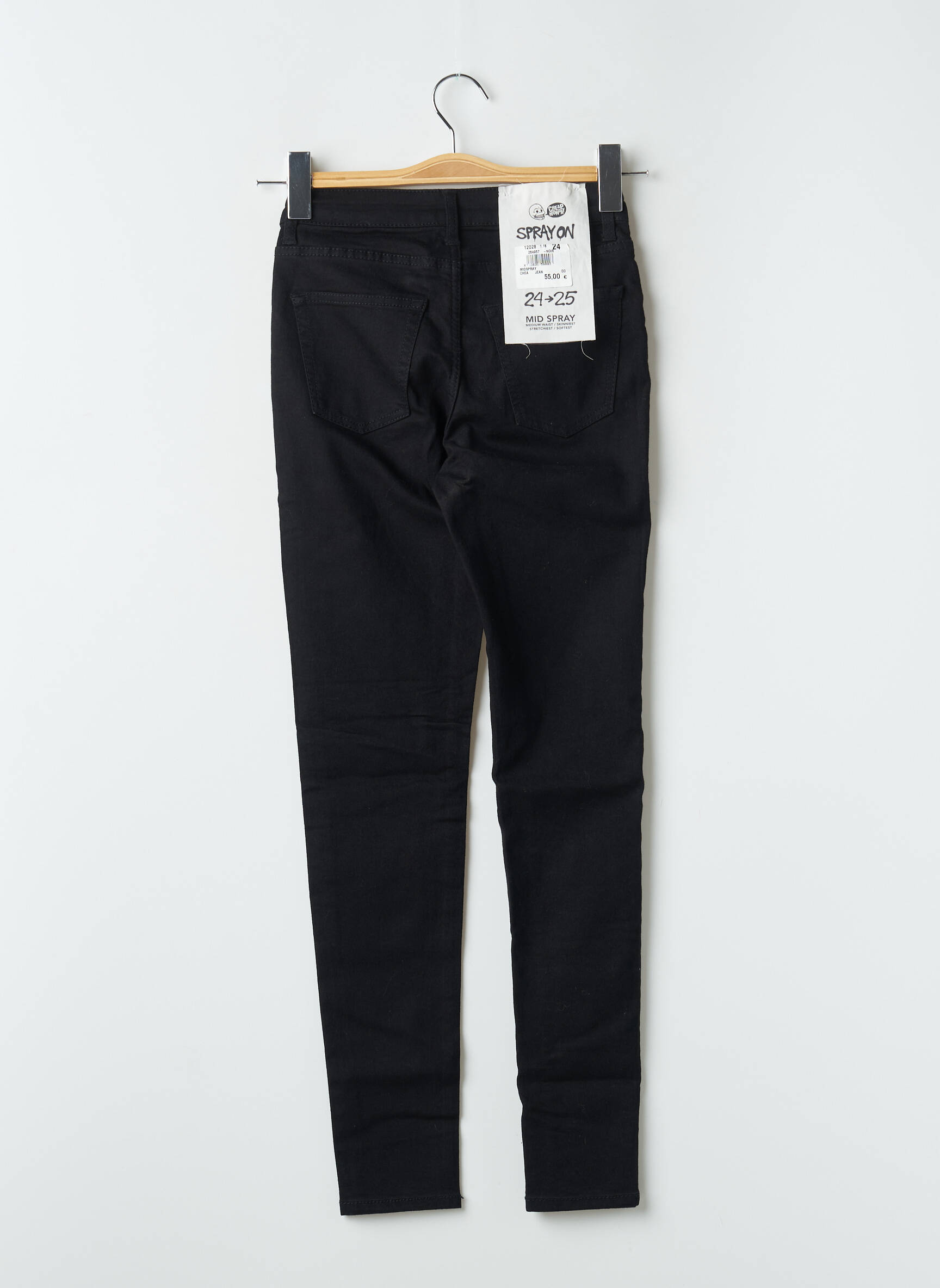 Lieknos džinsai aukšta talija aukšta talija juodas CHEAP MONDAY moteris