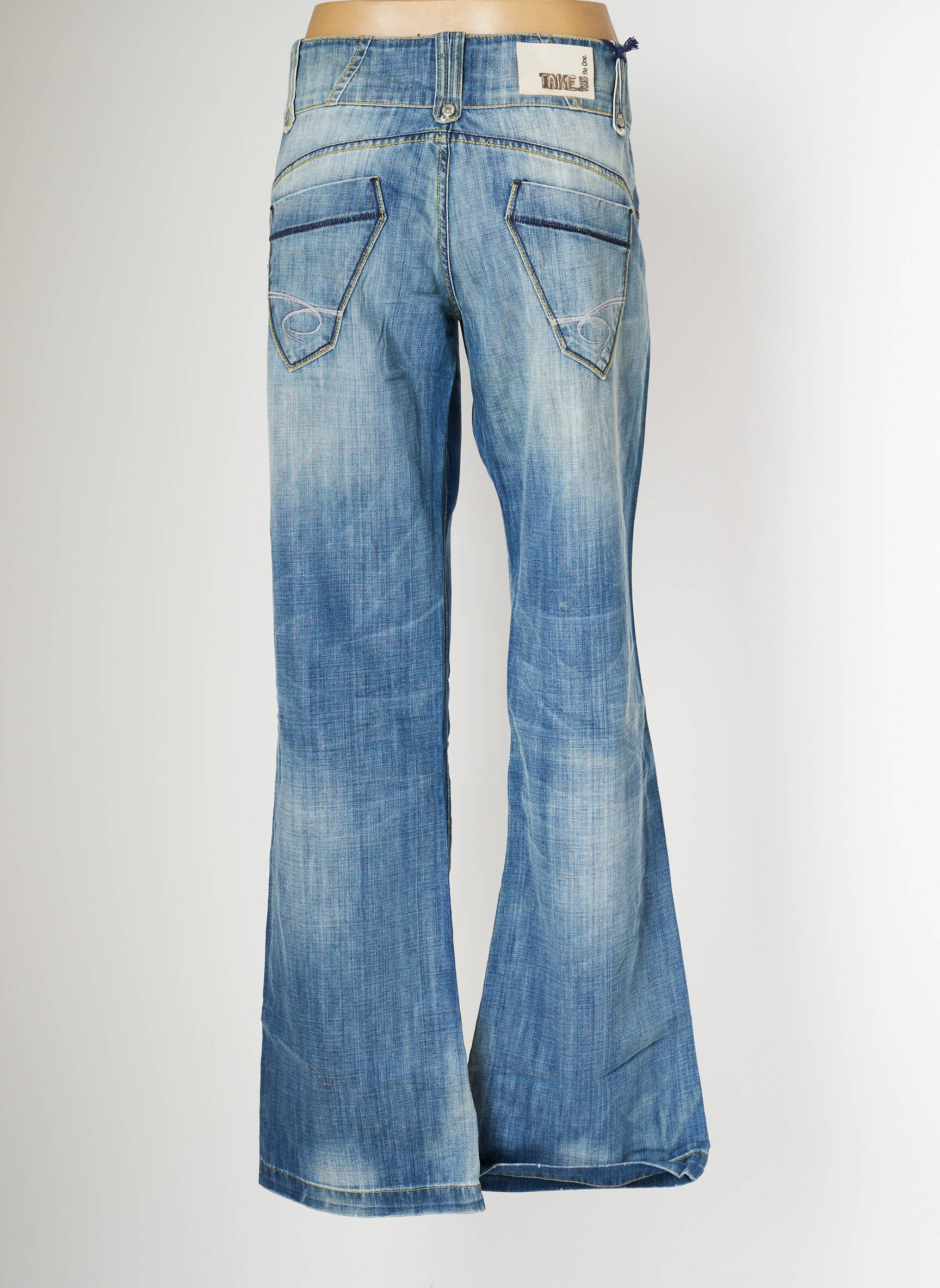 Bootcut džinsai tamprumas maža dydžio mėlyna TAKE TWO moteris
