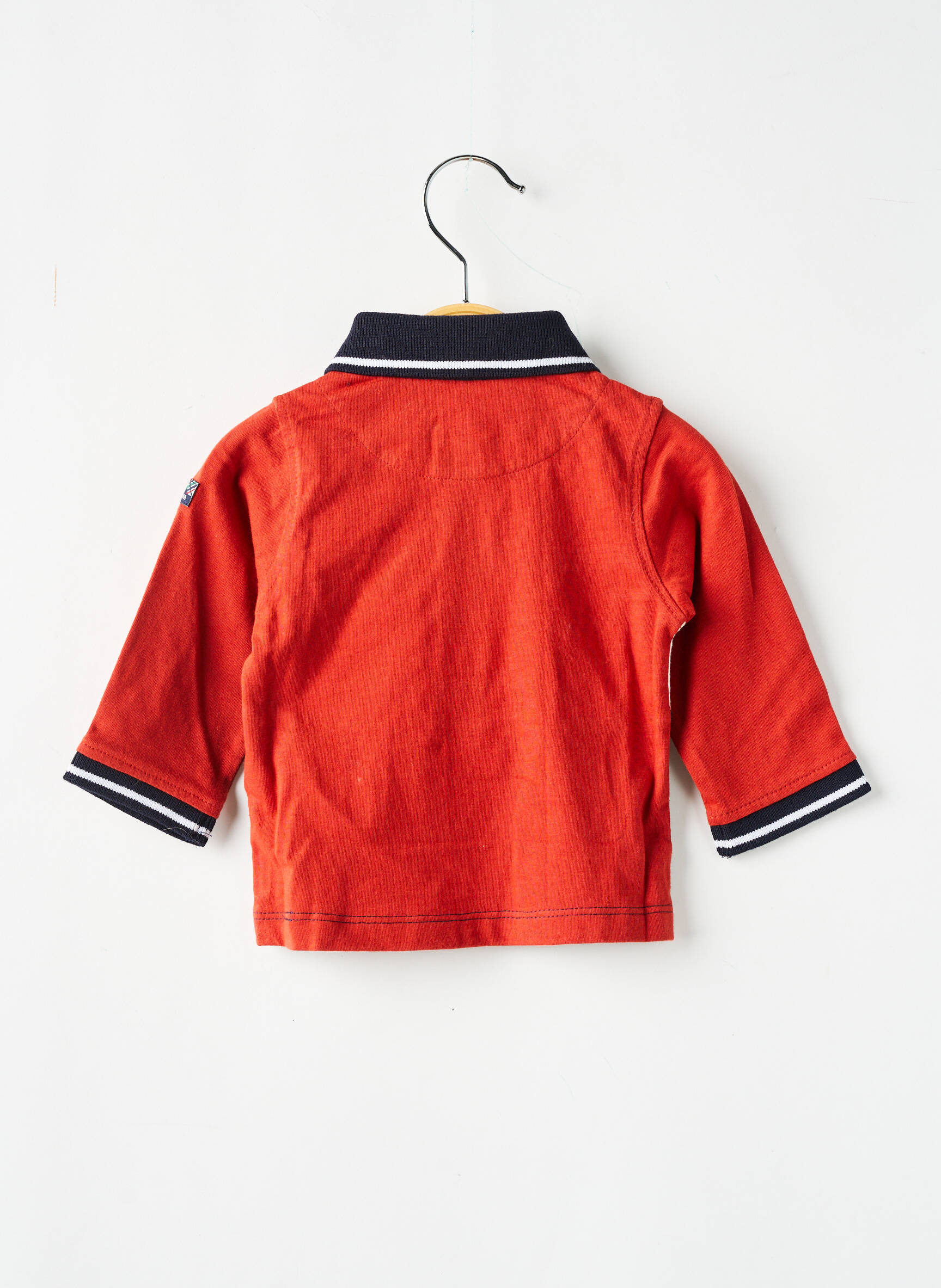 Polo jersey audinys ilgos rankovės oranžinė ELLE EST OU LA MER berniukas
