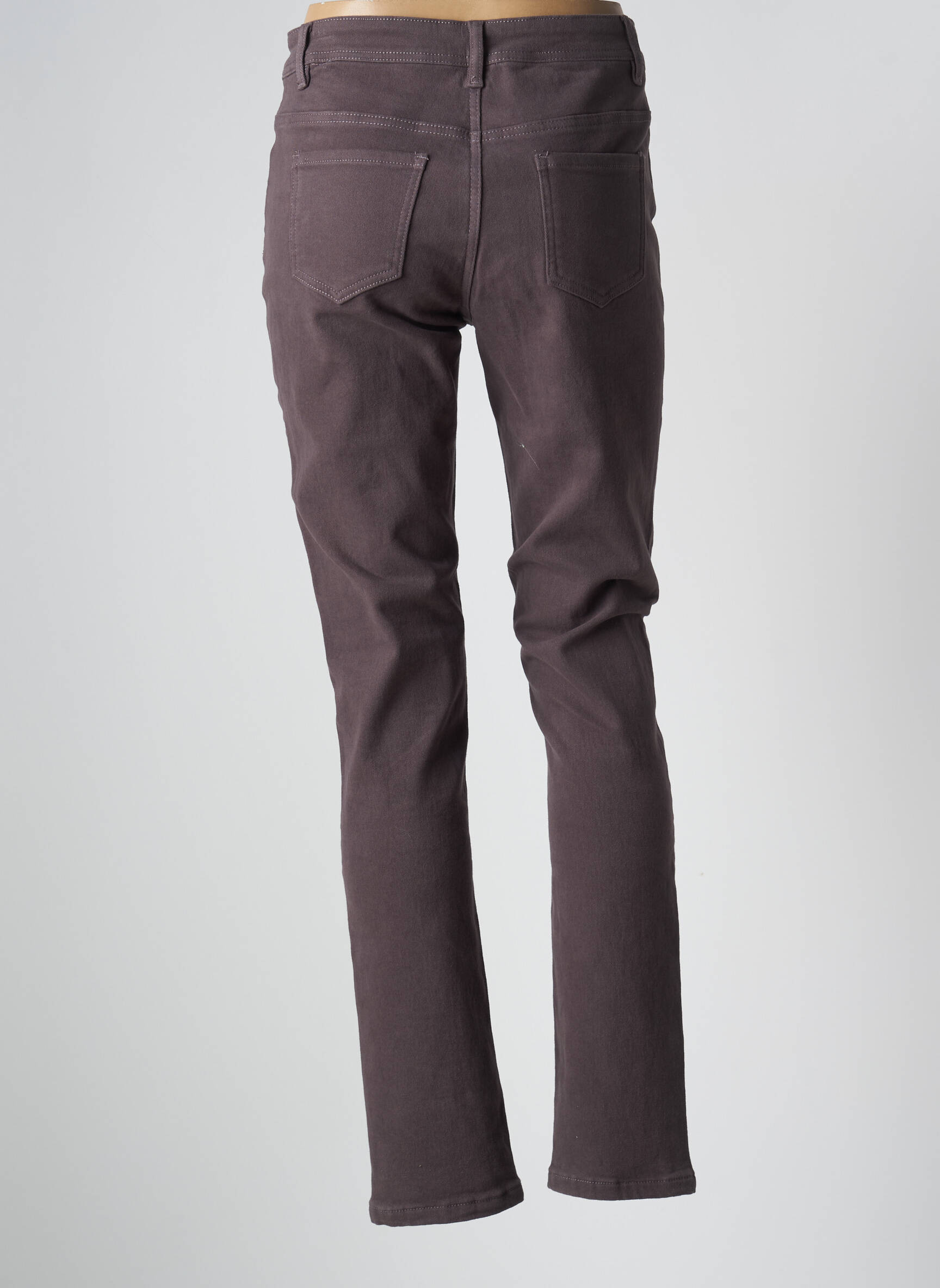 Tiesi kelnė uždarymas su užtrauktuku po mygtuku uždengimu rudas GEVANA moteris
