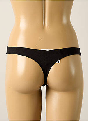 Tanga satino efektas juodas PASSIONATA moteris
