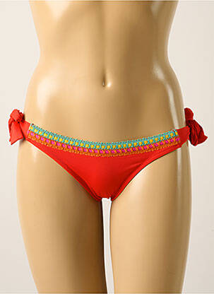 Maudymosi kelnaitės satino audinys bikini oranžinė ANTIGEL moteris