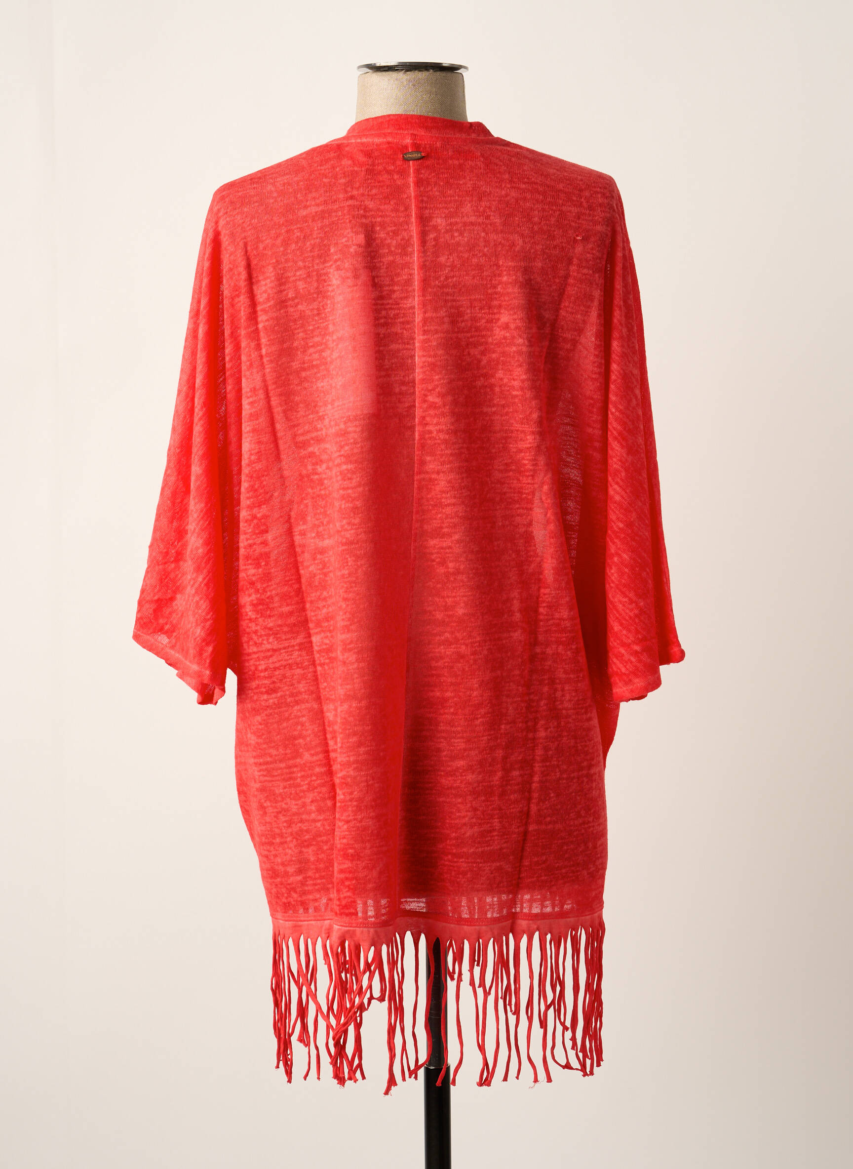 Kimono striukė fringe apdaila raudona O'N, moteris