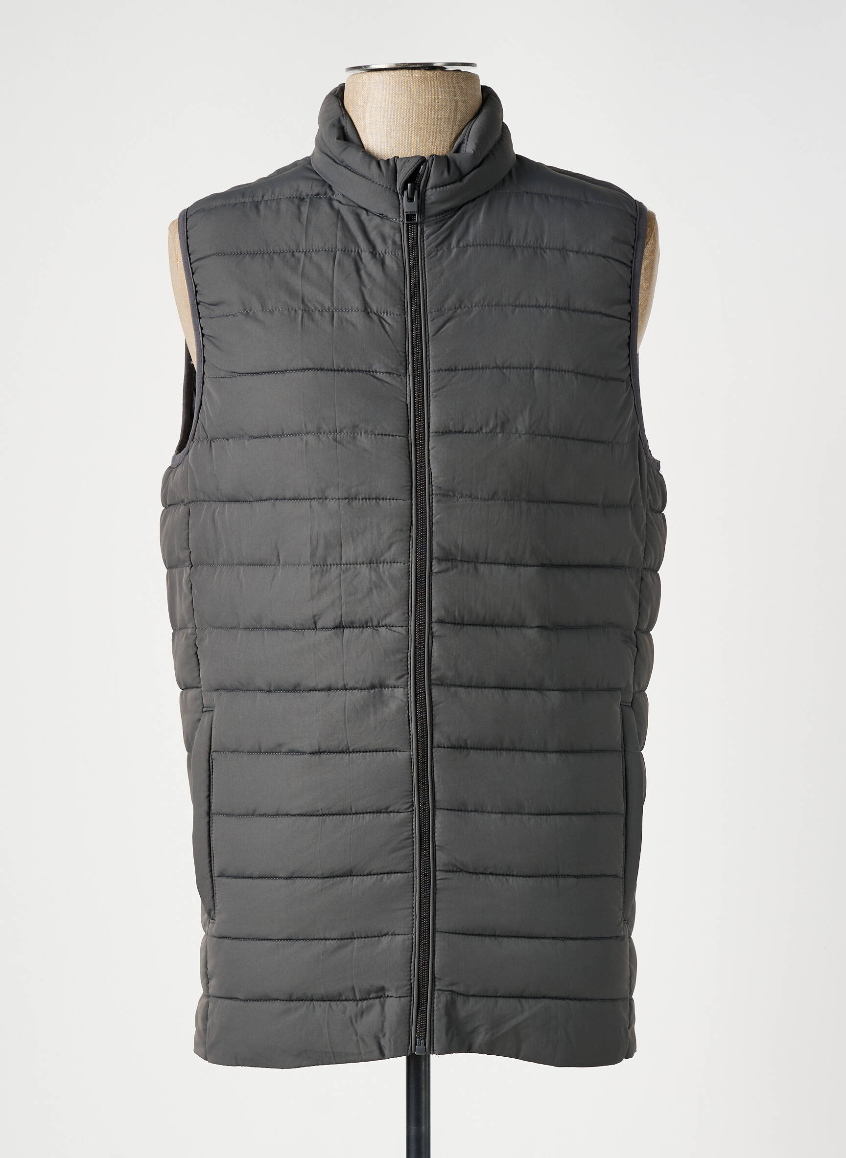 Pūkinė striukė kišenės be gobtuvų pilka JACK & JONES vyras