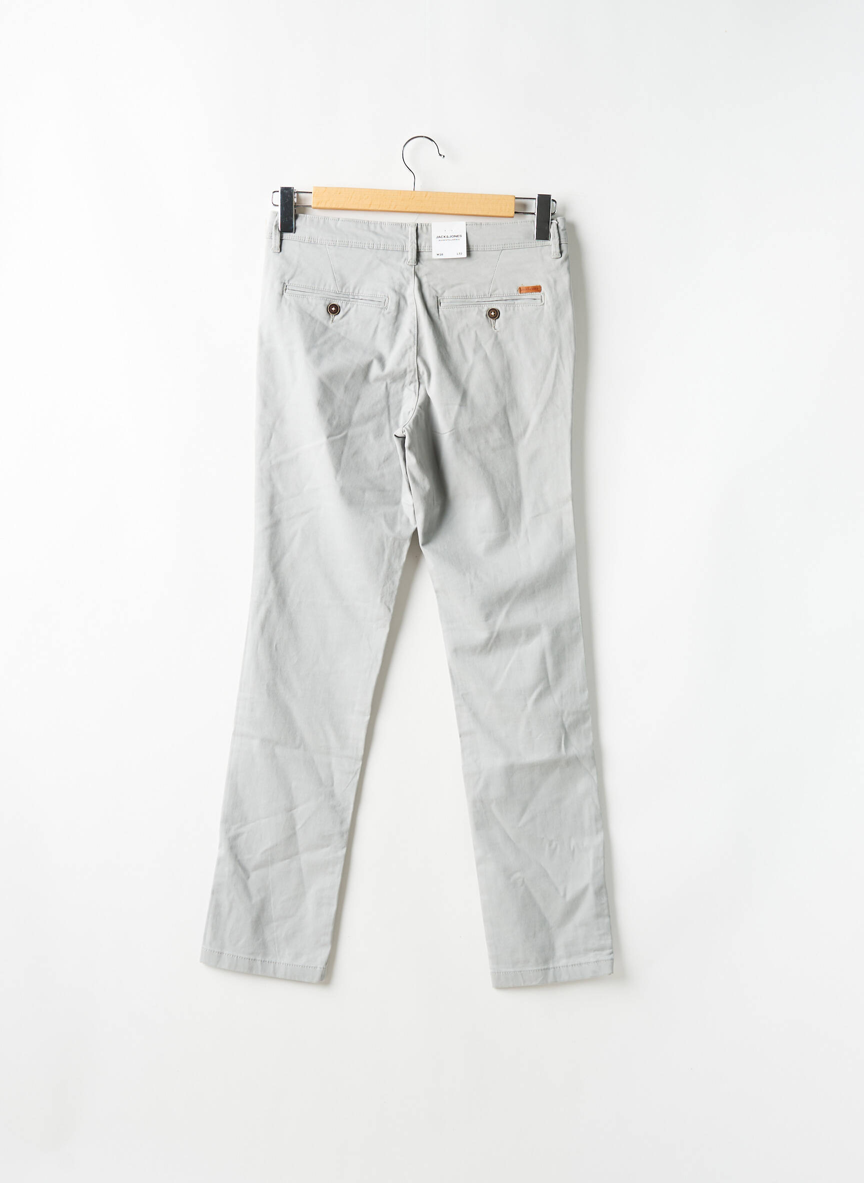 Chino kelnė popelinos audinys, kuris pasižymi lygiu ir tankiu paviršiumi. normala dydis pilka JACK & JONES vyras