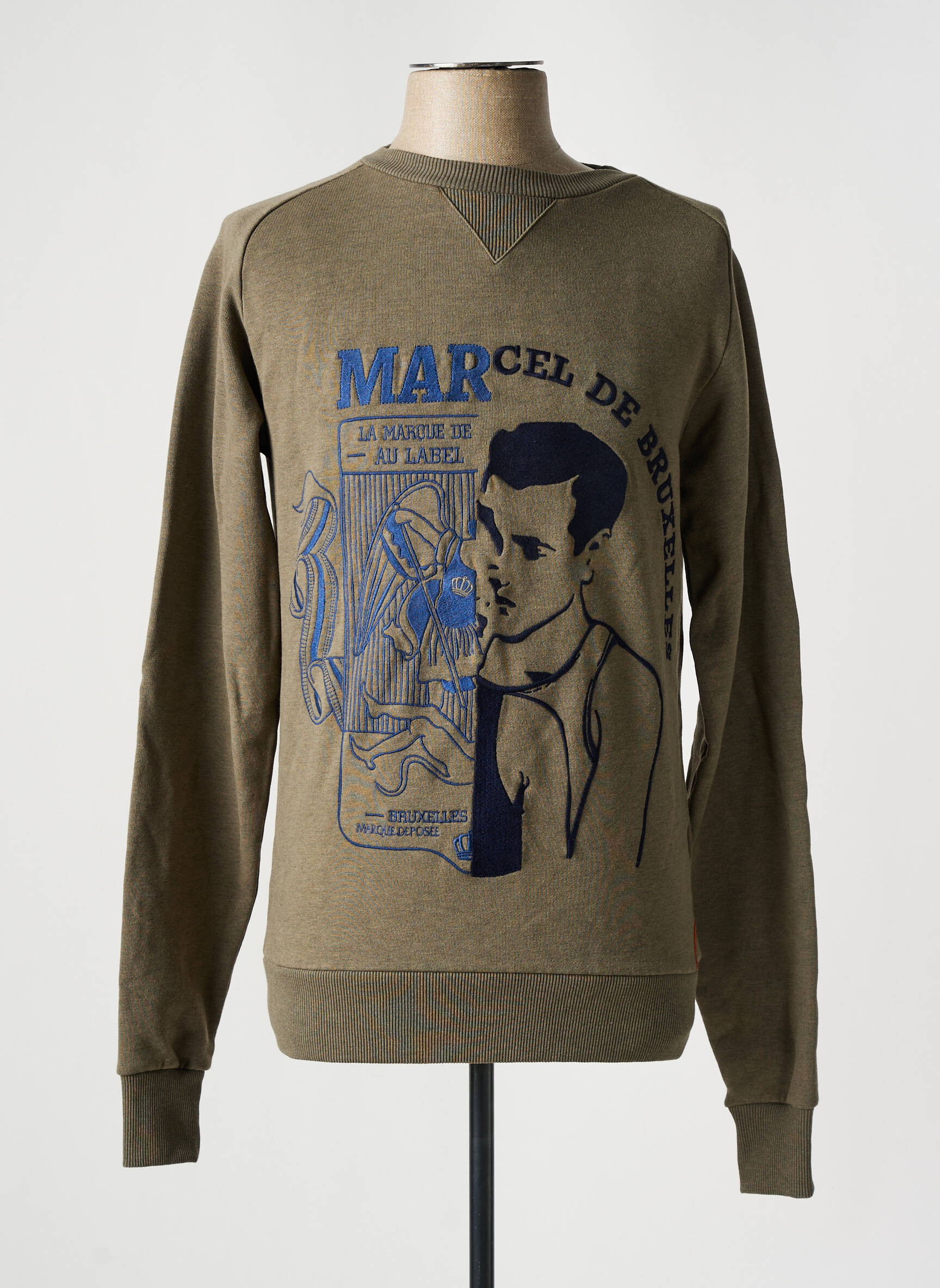 Mikroskopas siuvinėjimas ilgos rankovės žalias LE FABULEUX MARCEL DE BRUXELLES vyras