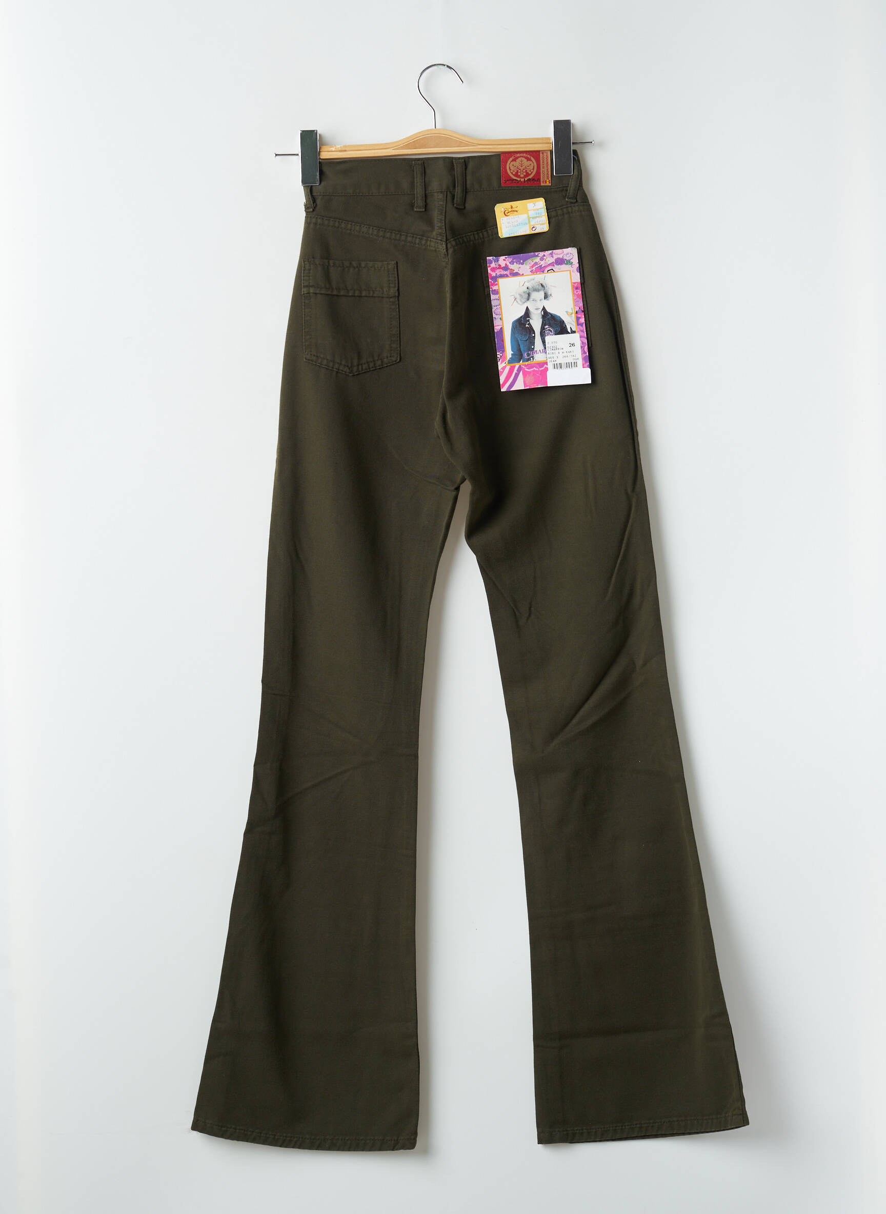 Bootcut džinsai aukšta talija aukšta talija žalias CIMARRON moteris