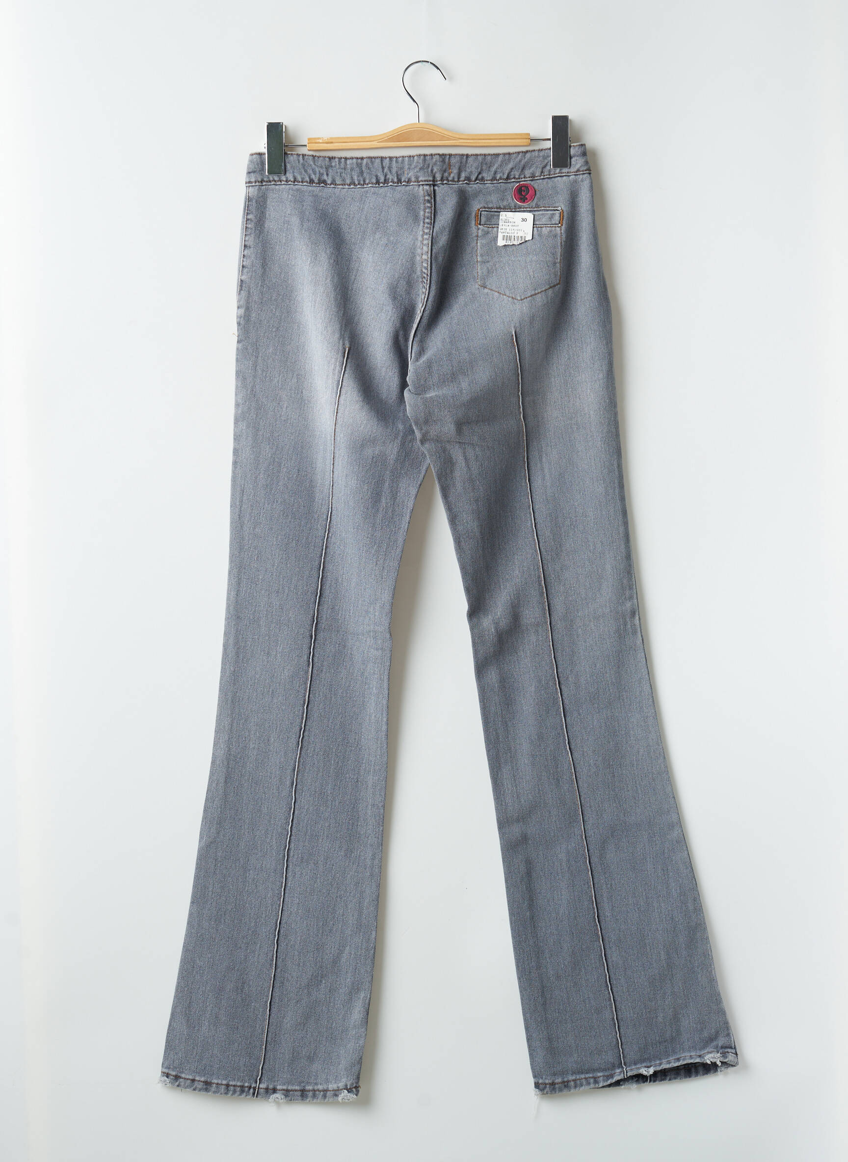 Bootcut džinsai užtrauktukas po lipduku uždarymas maža dydžio pilka CIMARRON moteris
