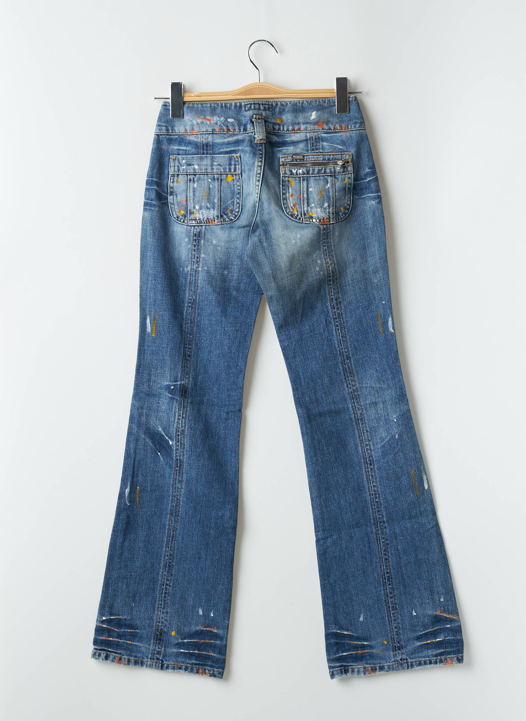 Bootcut džinsai tamprumas maža dydžio mėlyna RWD moteris