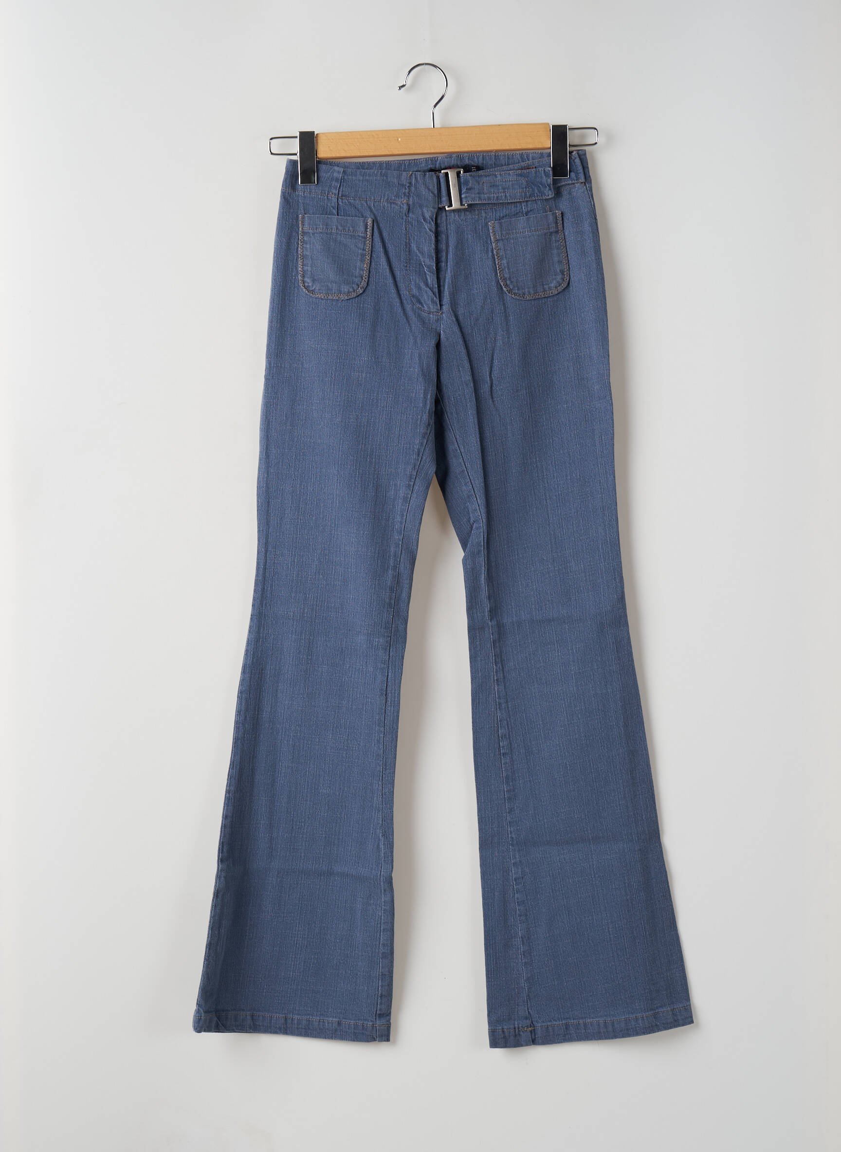 Bootcut džinsai aukšta talija aukšta talija mėlyna TEDDY SMITH moteris