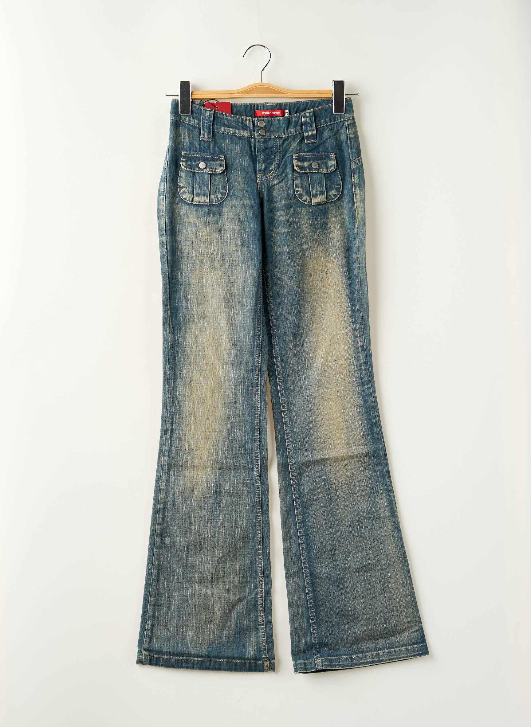 Bootcut džinsai tamprumas maža dydžio mėlyna TEDDY SMITH moteris