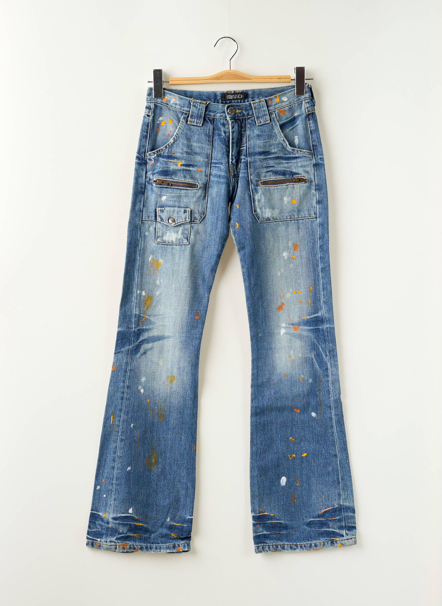 Bootcut džinsai tamprumas maža dydžio mėlyna RWD moteris