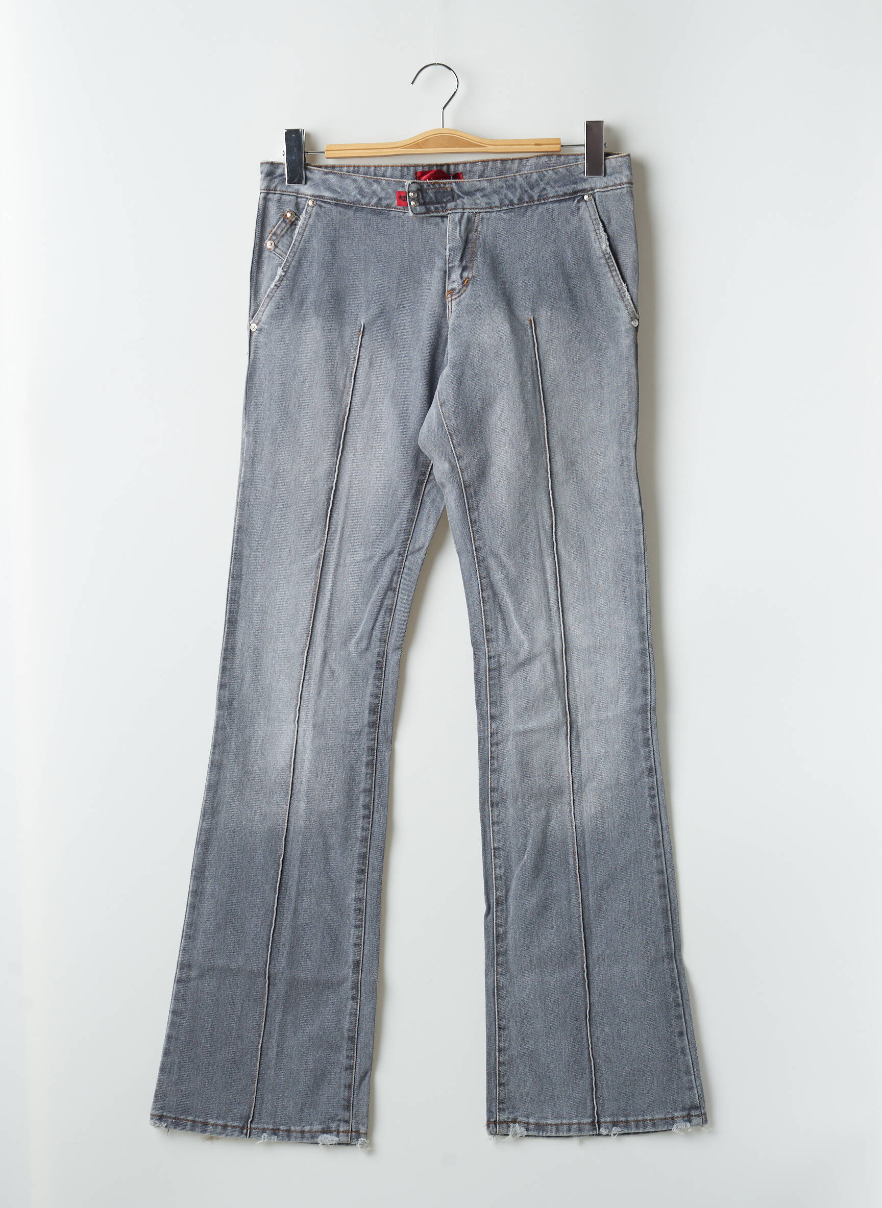 Bootcut džinsai užtrauktukas po lipduku uždarymas maža dydžio pilka CIMARRON moteris