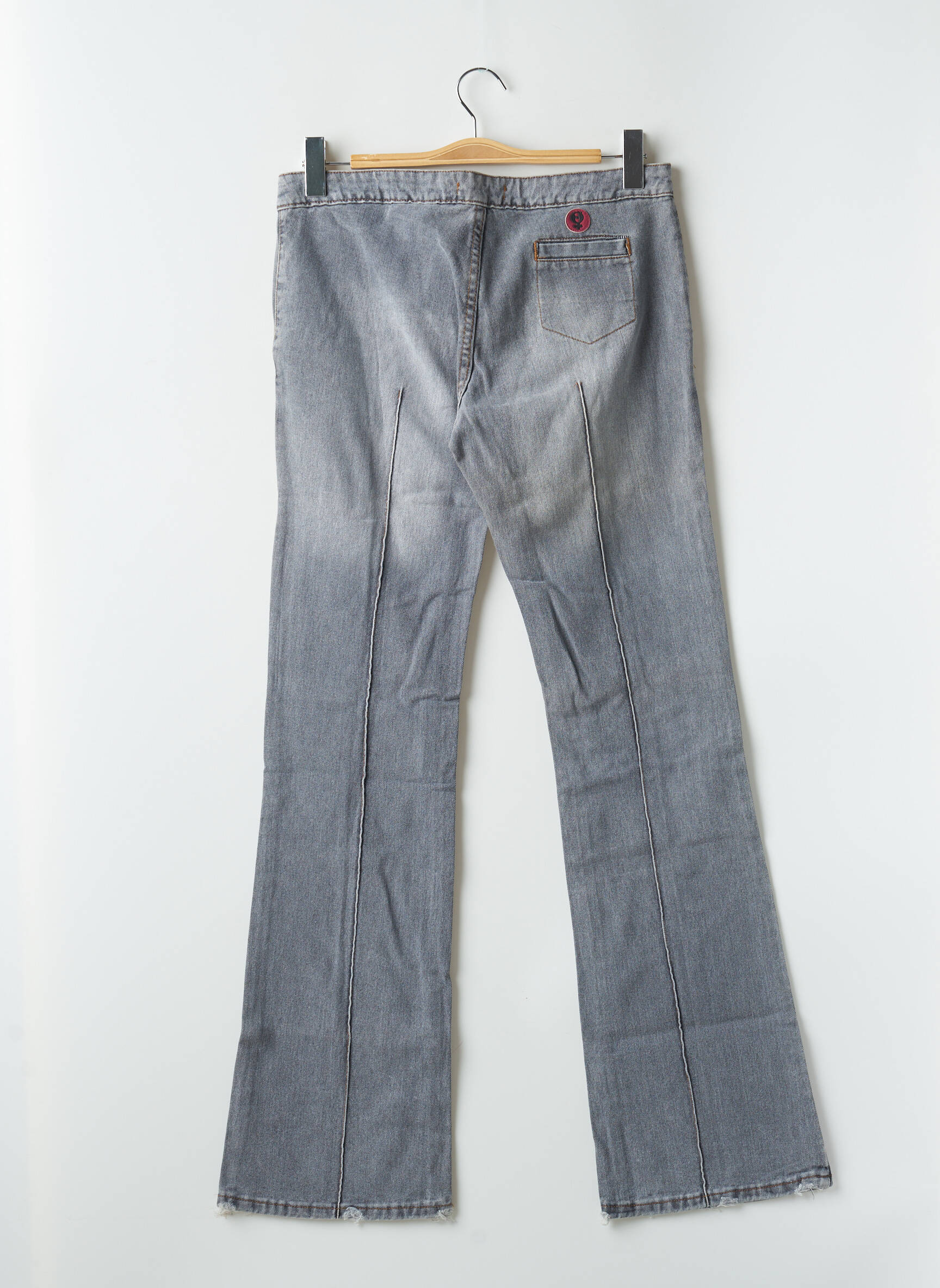 Bootcut džinsai užtrauktukas po lipduku uždarymas maža dydžio pilka CIMARRON moteris
