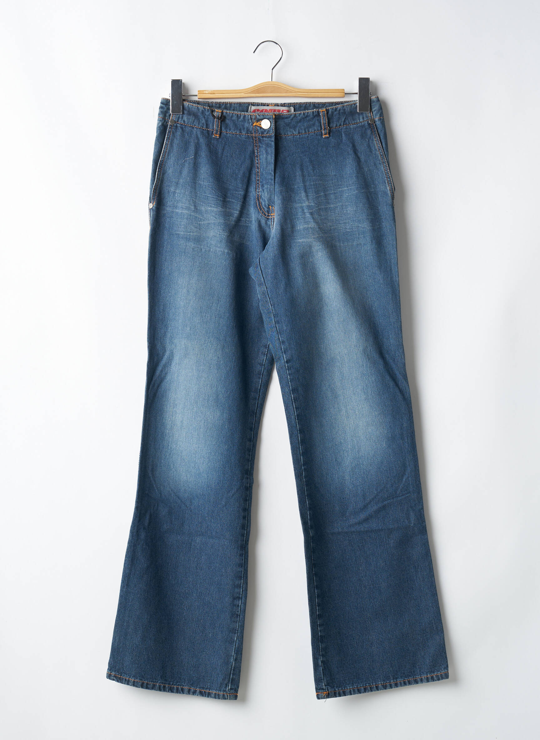 Bootcut džinsai aukšta talija aukšta talija mėlyna COM8 moteris