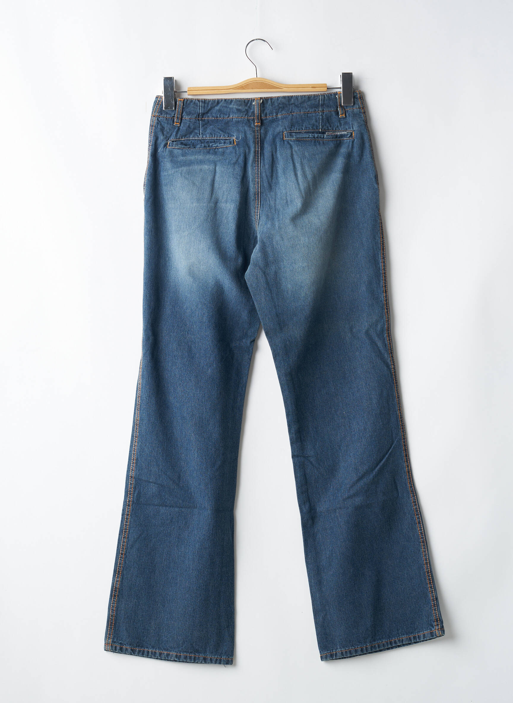 Bootcut džinsai aukšta talija aukšta talija mėlyna COM8 moteris
