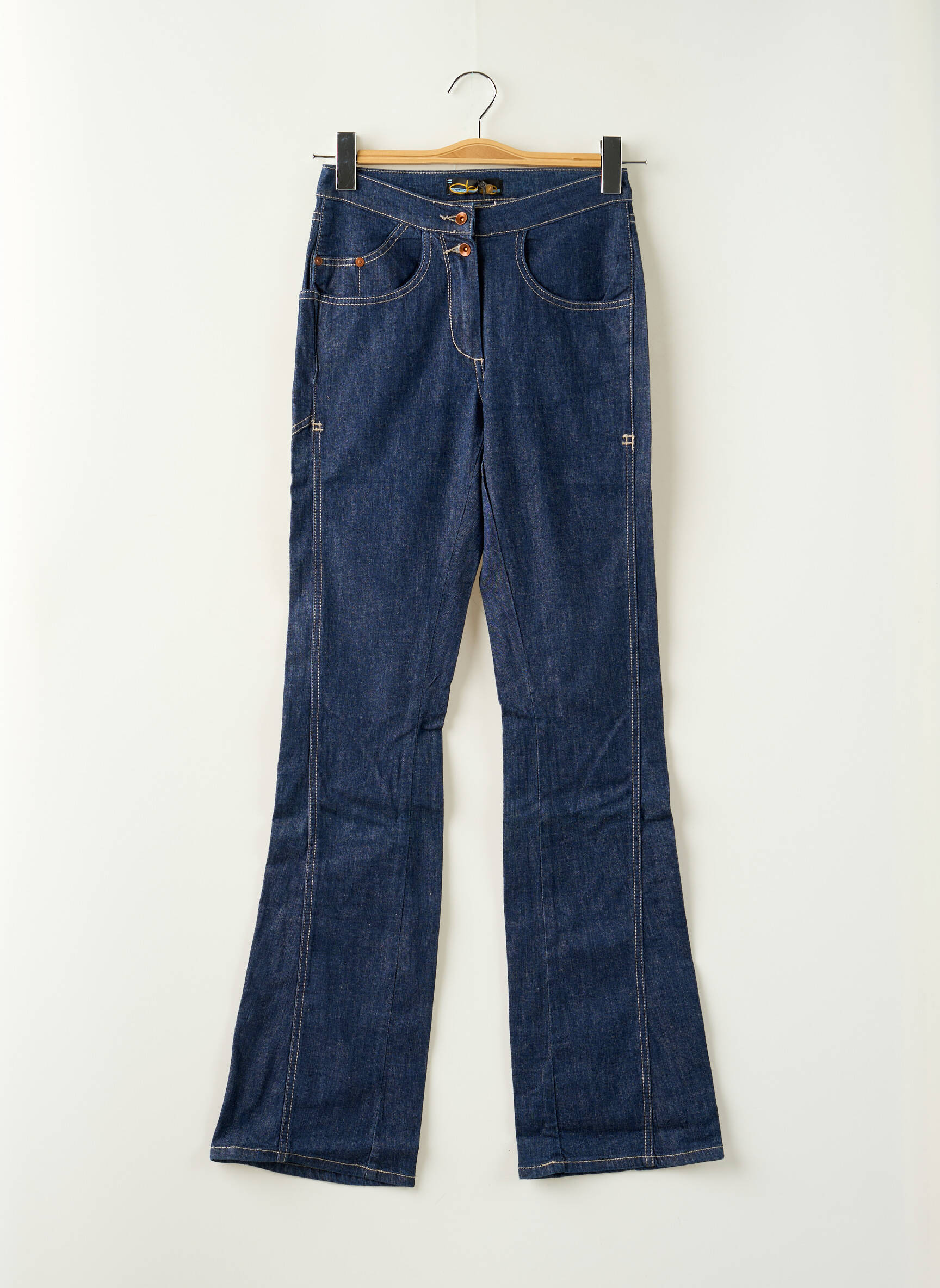 Bootcut džinsai aukšta talija aukšta talija mėlyna TEDDY SMITH moteris