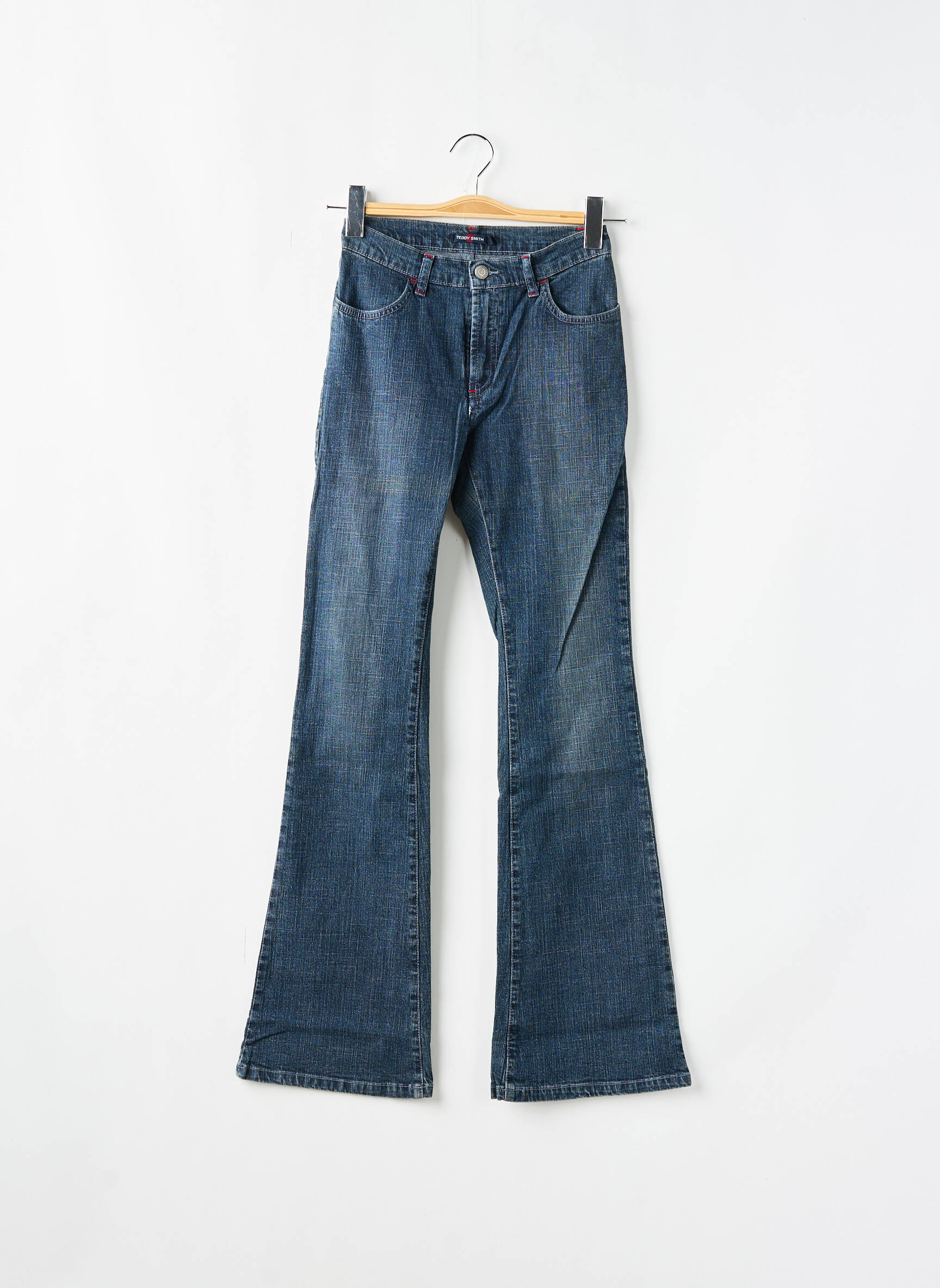 Bootcut džinsai aukšta talija aukšta talija mėlyna TEDDY SMITH moteris