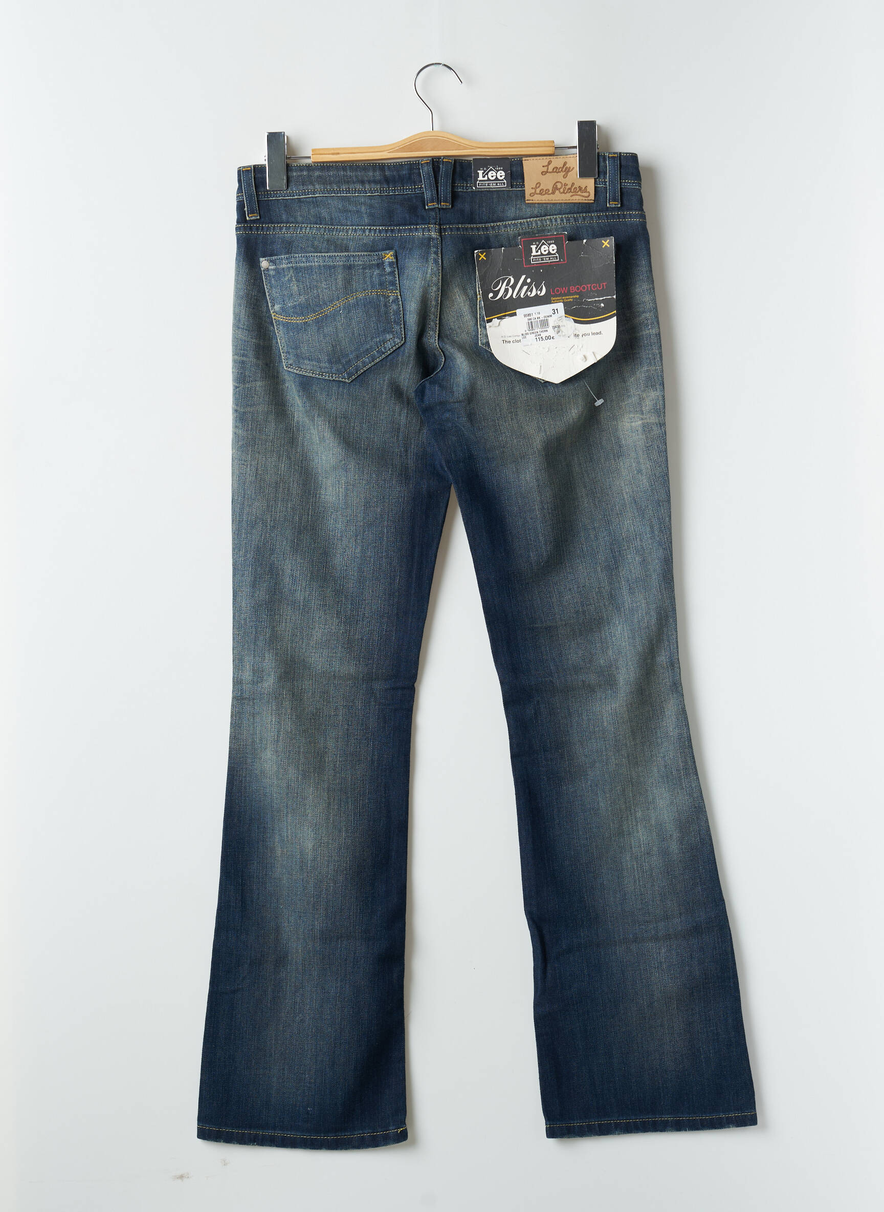Bootcut džinsai tamprumas maža dydžio mėlyna LEE moteris