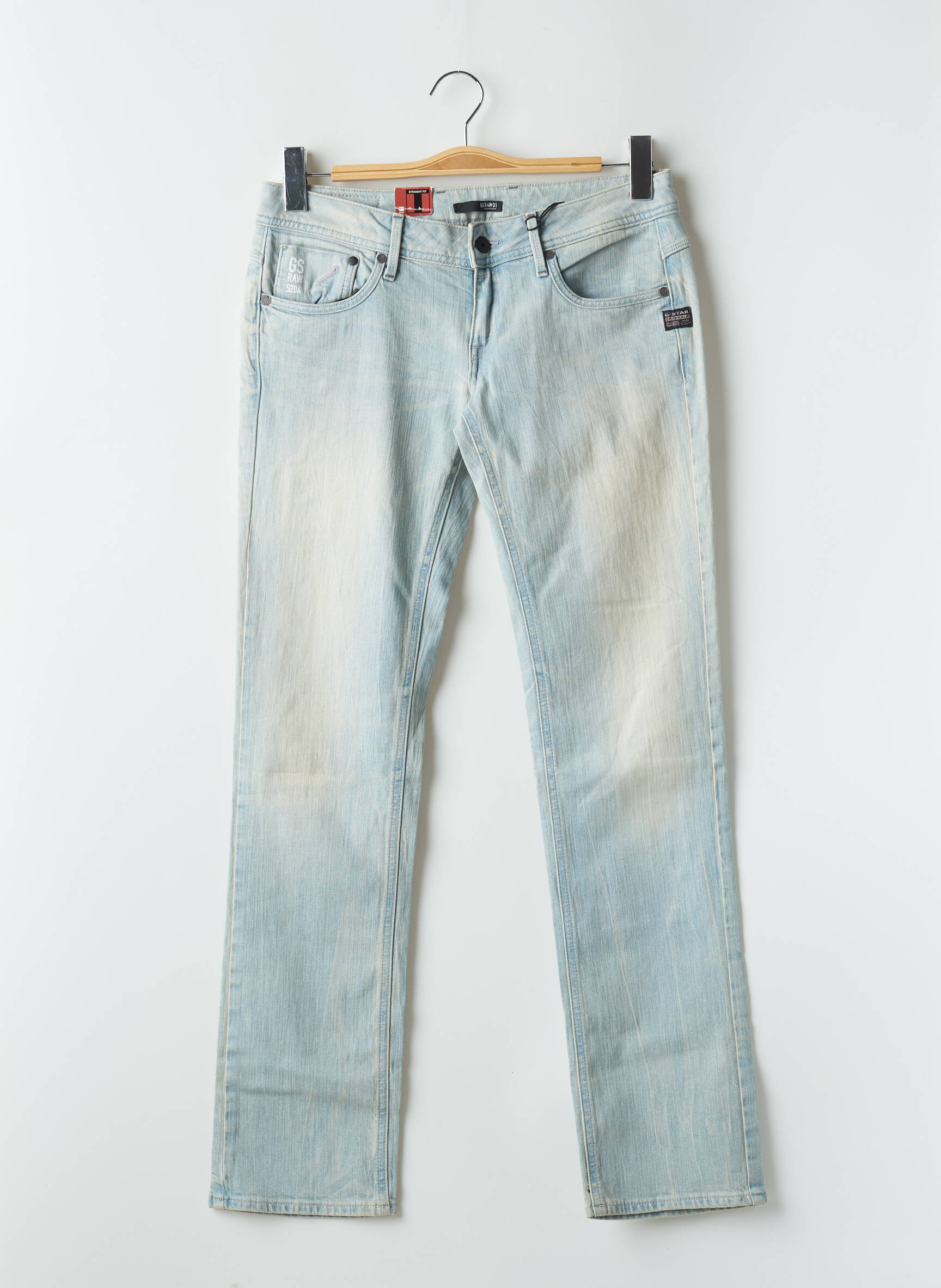 Tiesios kirpimo džinsai tamprumas maža dydžio mėlyna G STAR moteris