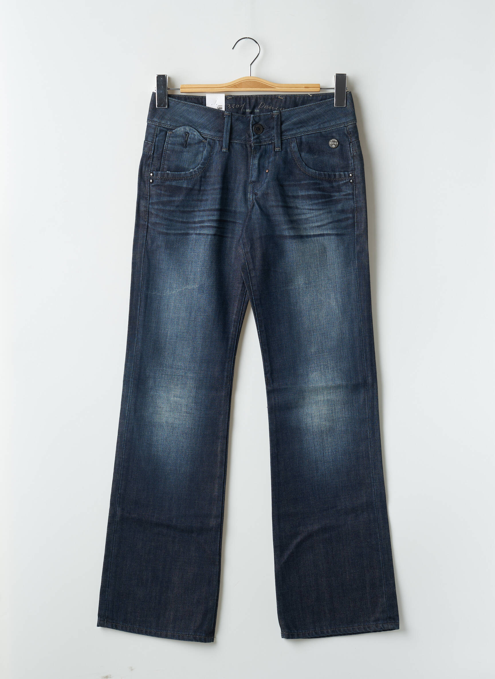 Bootcut džinsai tamprumas maža dydžio mėlyna G STAR moteris