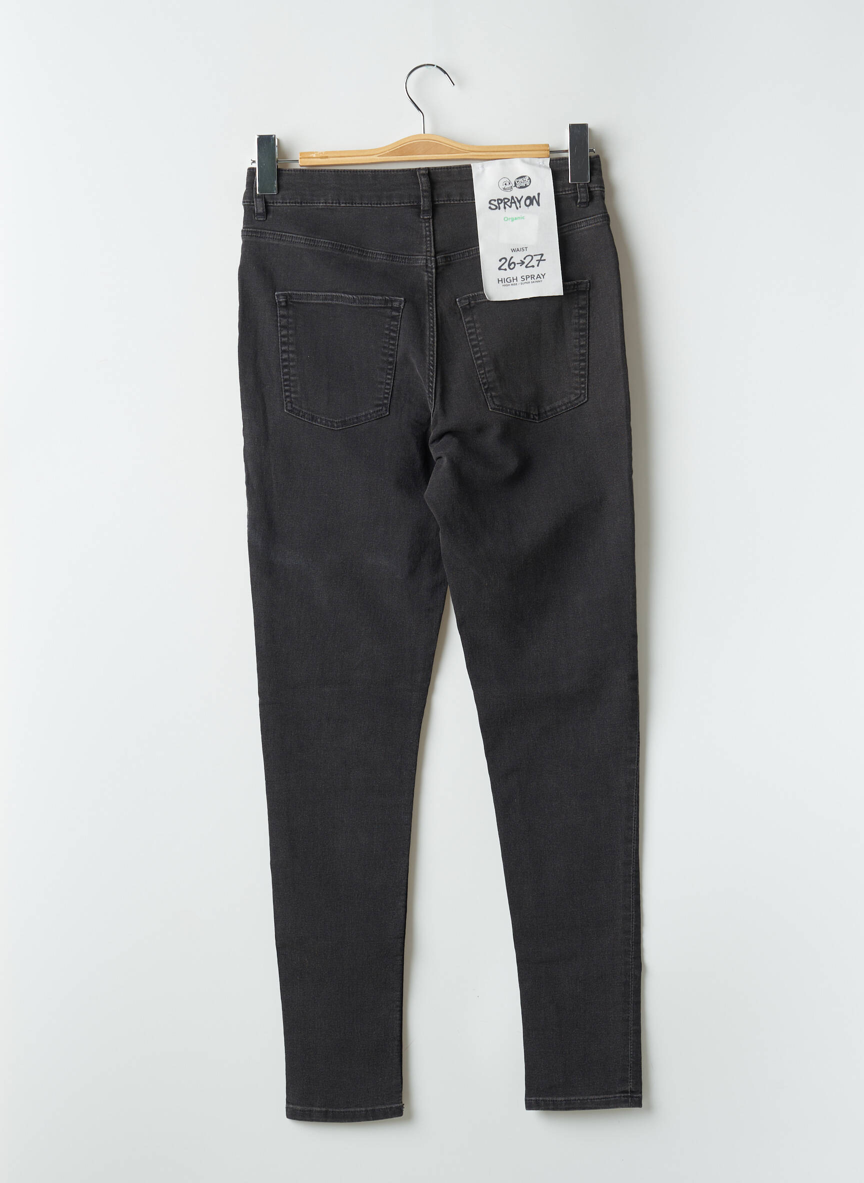 Lieknos džinsai aukšta talija aukšta talija pilka CHEAP MONDAY moteris