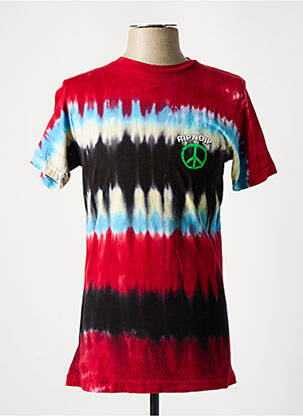 T-marškinys centrinė iškirptė trumpas rankovės raudona RIPNDIP vyras