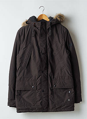 Parka bordo apdailos rankogaliai su gobtuvu rudas JACK & JONES vyras